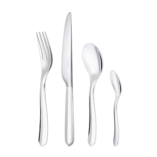 4 Piece Silver Plated Flatware Set Infini Christofle